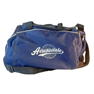 Aeropostale NYC Navy Blue Duffle Gym Bag Luggage Tote Carry On Travel 18x10x10